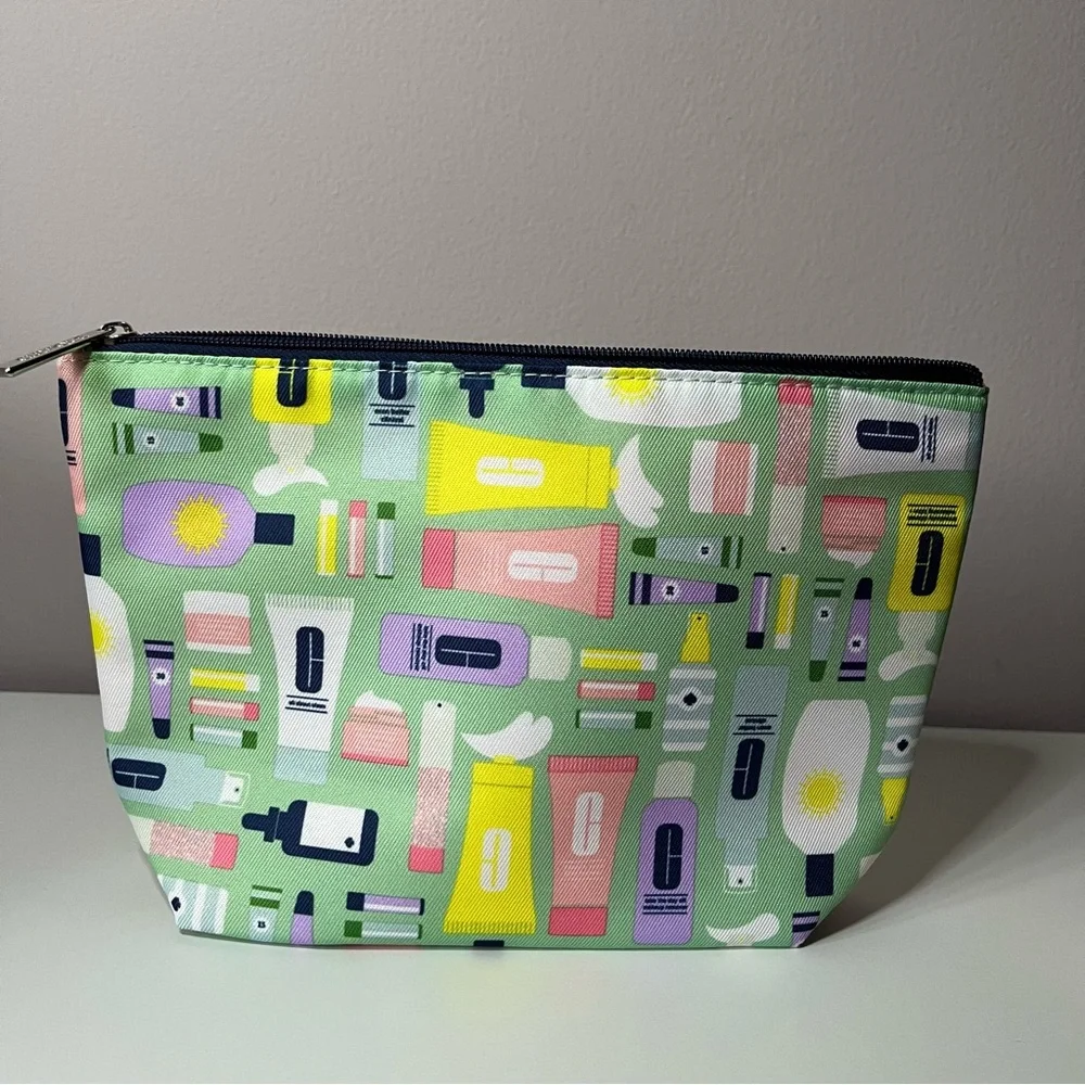 Clinique x Kate Spade Cosmetic Makeup Bag With Clinique Moisture Surge 100h Mini